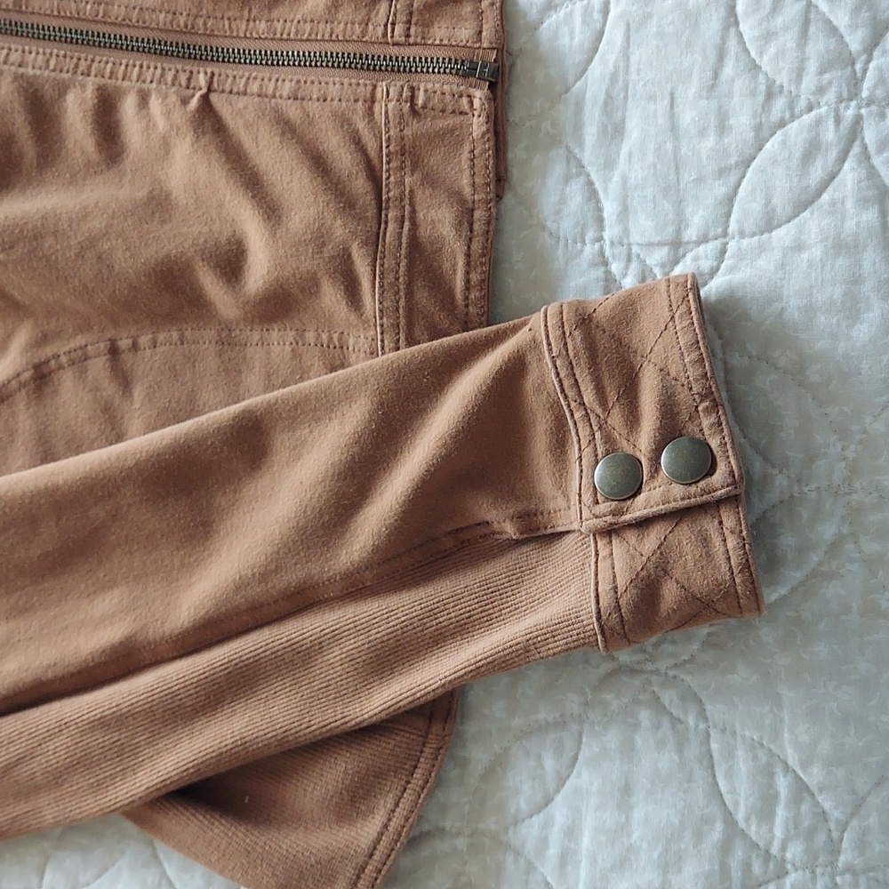 Camel/Tan Moto Jacket (Fits Like 18W-20W) - Picture 3 of 11